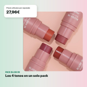 CORAZONA Pack Coloretes Multi-stick Blush In - 4 Toni Berry Wine Sweet Peach Honey Rose Marsala Sunset Cruelty Free Vegan