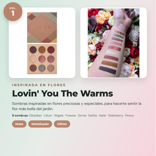 CORAZONA Pack di Palette di Ombre Total Lovin' You 4 Palette Vegane e Cruelty Free con 9 Ombre Ognuna in Toni Matte Metalizzati e Glitter