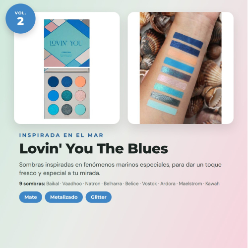 CORAZONA Pack di Palette di Ombre Total Lovin' You 4 Palette Vegane e Cruelty Free con 9 Ombre Ognuna in Toni Matte Metalizzati e Glitter