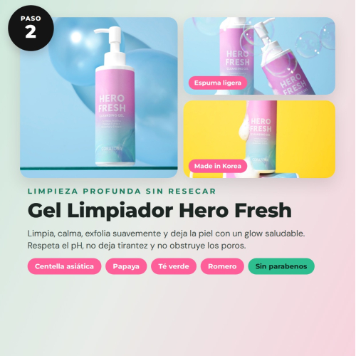 CORAZONA Pack Skincare Doppia Pulizia - Balsamo Heaven, Gel Hero Fresh e Disco Riutilizzabile per Pelle Pulita e Fresca