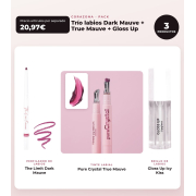 CORAZONA - Pacchetto Trío Labbra con The Limit Dark Mauve, Pure Crystal True Mauve e Gloss Up Icy Kiss