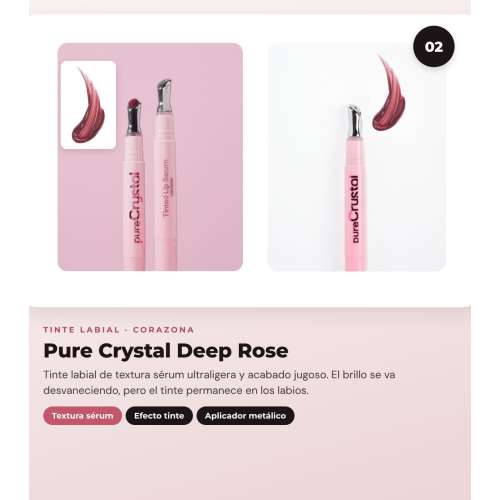 CORAZONA - Pacchetto Trío Labbra con The Limit Rose Tea, Pure Crystal Deep Rose e Gloss Up Icy Kiss
