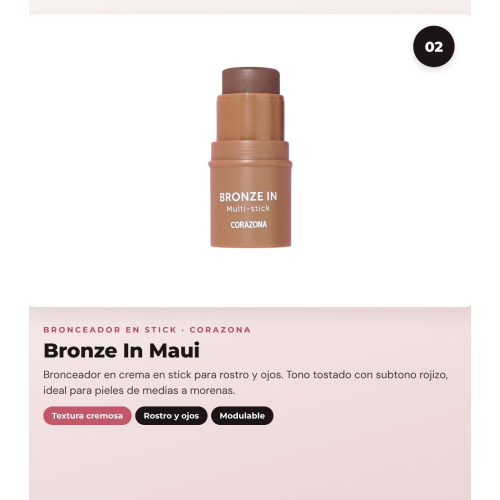 CORAZONA - Pacchetto Trio Guance Blush In - Berry Wine + Bronze In - Maui + Glow In - Desert Light