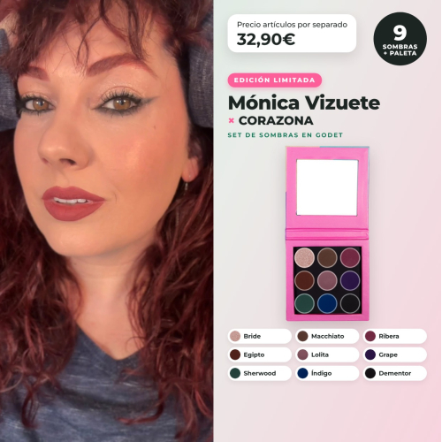 CORAZONA - Paletta di ombre personalizzata Monica Vizuete