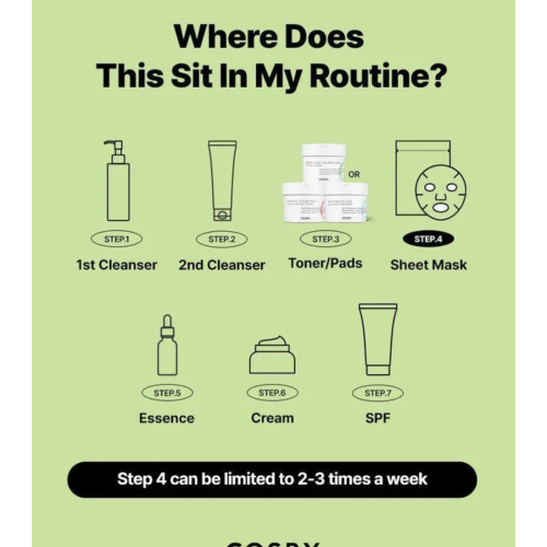 COSRX - Tonico viso lenitivo verde in formato pads.