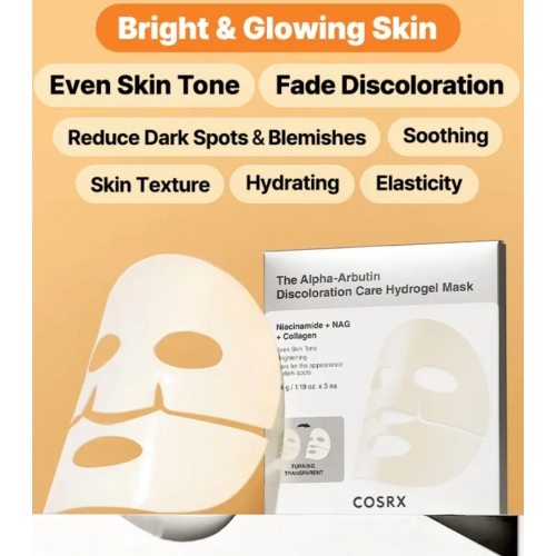 COSRX - Confezione da 3 maschere viso illuminanti The Alpha-Arbutin