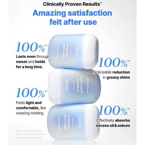 COSRX - Stick solare per il viso Airy-Light Invisible SPF50 PA+++++