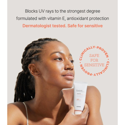 COSRX - Crema solare viso SPF50+ Vitamin E Tocopherol