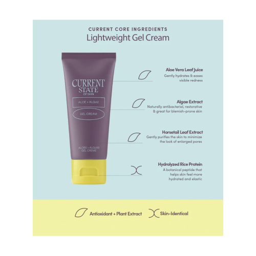 Current State - Crema gel leggera idratante all'aloe e alghe