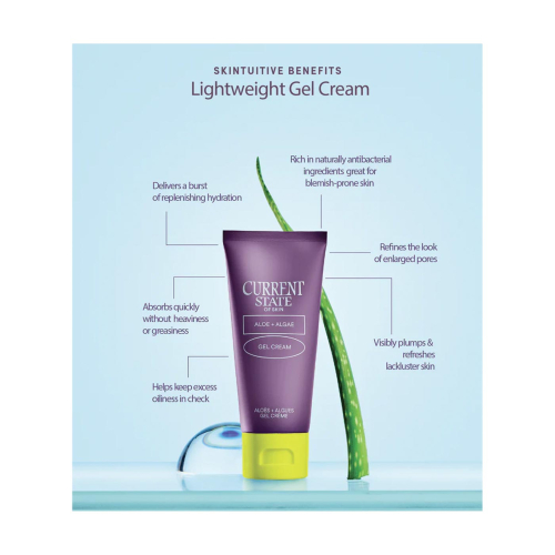 Current State - Crema gel leggera idratante all'aloe e alghe
