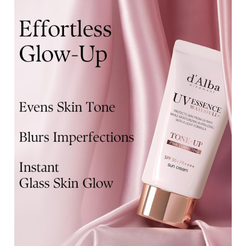 D'Alba - Crema solare per il viso Tone-Up Pink Correcting SPF50+ PA++++