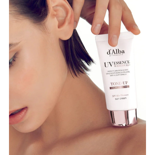 D'Alba - Crema solare per il viso Tone-Up Pink Correcting SPF50+ PA++++