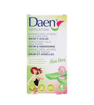 Daen - Strisce corpo cera depilatoria Face Strips Per ascelle e bikini - Aloe Vera