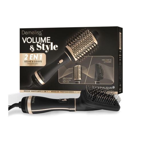 Demeliss - Spazzola 2 in 1 per asciugatura e styling Volume & Style