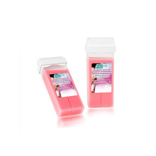 Depil-Ok - Cera depilatoria roll-on rosa