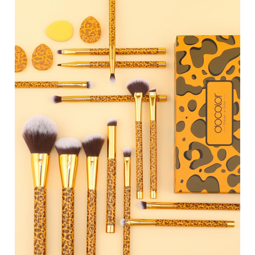 Docolor - Set pennelli Leopard (15 pezzi)