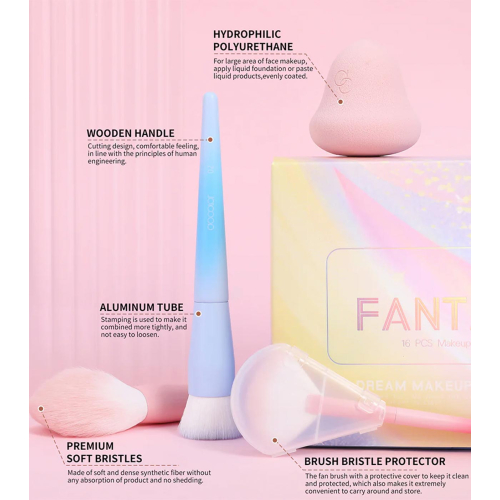 Docolor - Set pennelli e accessori Fantasy Set (18 pezzi)