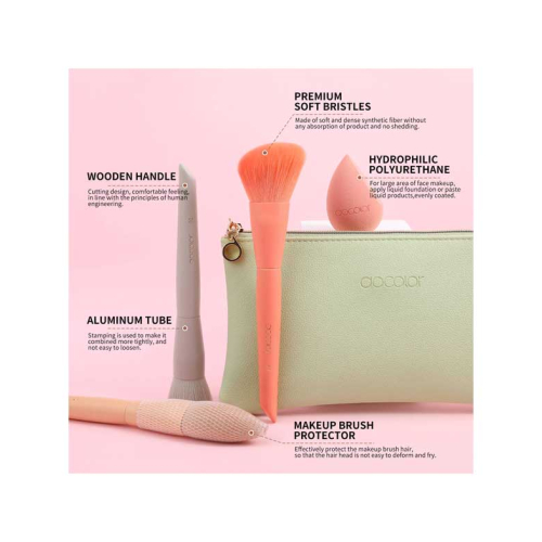 Docolor - Set pennelli e beauty case Morandi