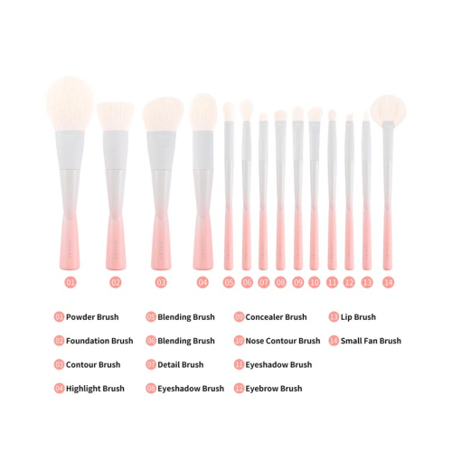 Docolor - Set Pennelli Occhi Small Waist (14 Pezzi)