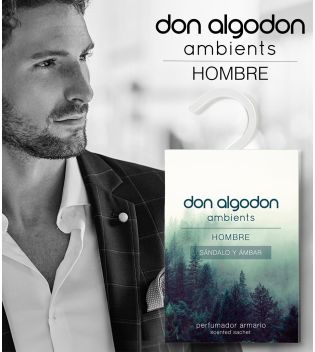 Don Algodon - Deodorante per armadio da uomo - Legno di sandalo e ambra