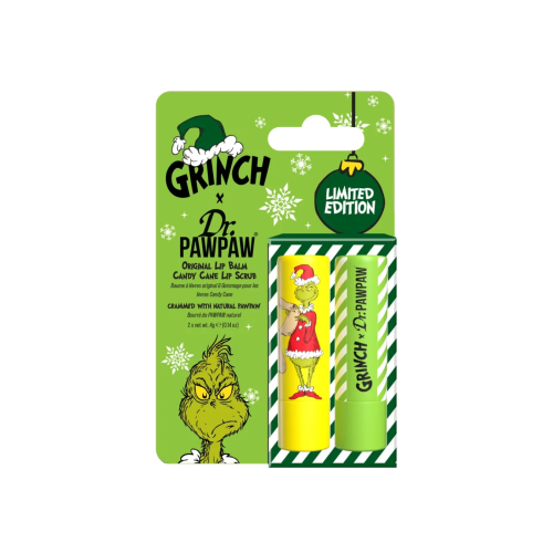 Dr. Paw Paw - *The Grinch* - Duo per la cura delle labbra - Candy Cane Lip Scrub & Original