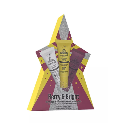 Dr. Paw Paw - Trio di balsami per le labbra Berry & Bright - Shimmer Balm, Original & Tinted Mulberry