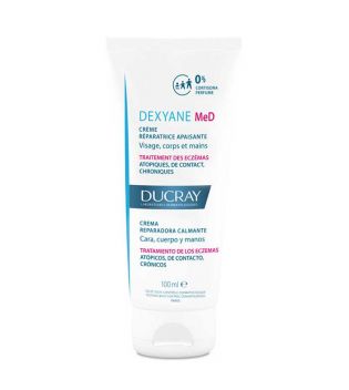 Ducray - Crema lenitiva riparatrice viso e corpo Dexyane MeD 100ml - Trattamento per l'eczema