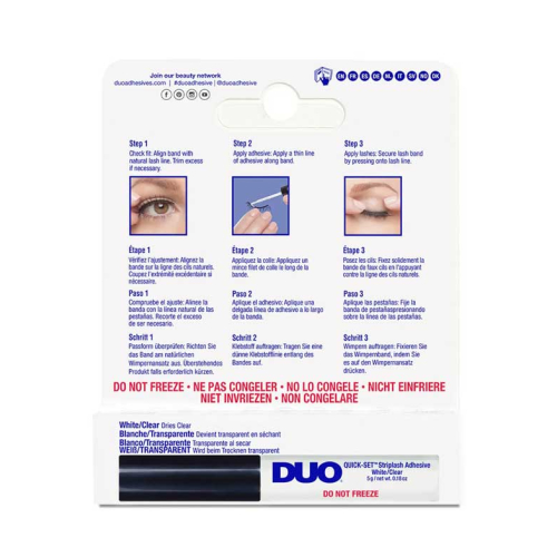 DUO - Colla per ciglia Quick-Set Striplash - Bianco/Trasparente