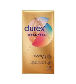 Durex - Preservativi per la sensazione pelle a pelle Real Feel - 12 unità
