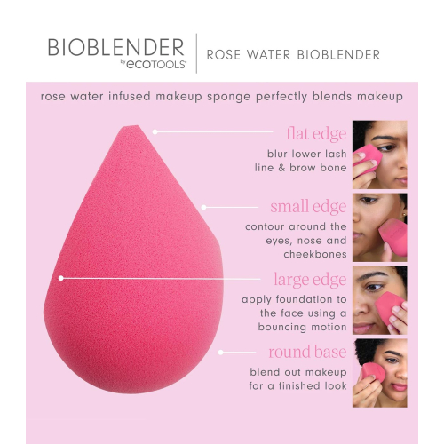 Ecotools - *Bioblender* - Spugnetta per il trucco con acqua di rose