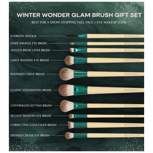 Ecotools - *Holidays* - Set di 10 pennelli Winter Wonder Glam