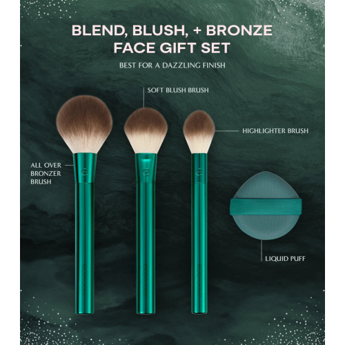 Ecotools - *Holidays* - Set pennelli Blend, Blush, + Bronze Face Set