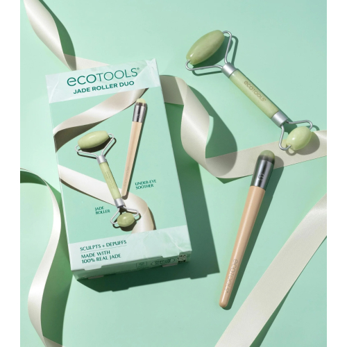 Ecotools - *Holidays* - Set rullo viso e rullo contorno occhi Jade Roller Duo