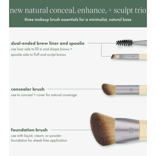 Ecotools - *New Natural* - Set di pennelli Conceal, Enhance & Sculpt Trio