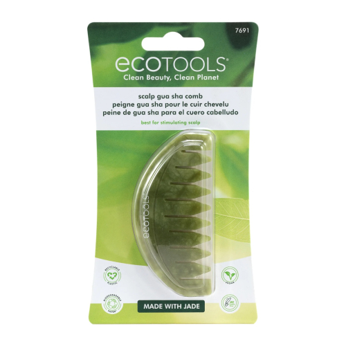 Ecotools - Pettine Gua Sha per cuoio capelluto Jade