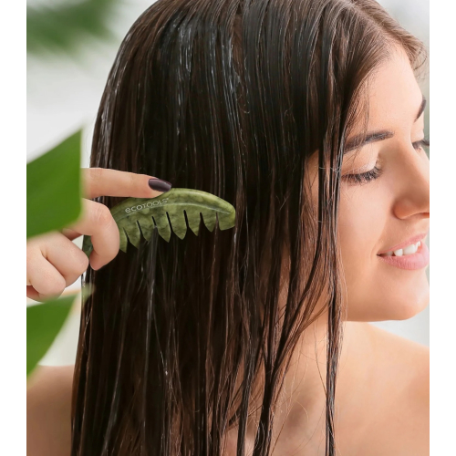 Ecotools - Pettine Gua Sha per cuoio capelluto Jade