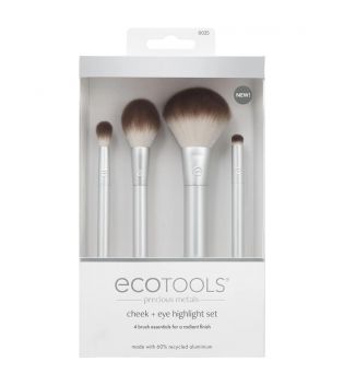 Ecotools - *Precious Metals* - Set di 4 pennelli Cheek + Eye Highlight