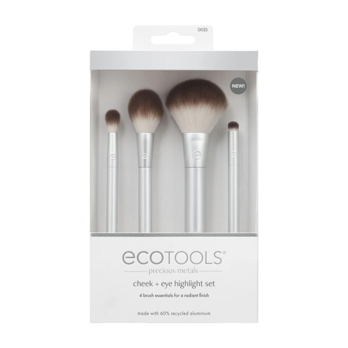 Ecotools - *Precious Metals* - Set di 4 pennelli Cheek + Eye Highlight