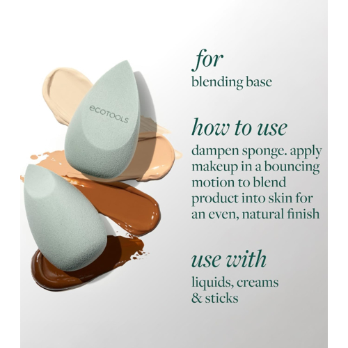 Ecotools - Set di pennelli + spugna The Blend and Set Kit