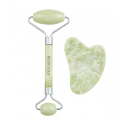 Ecotools - Rullo facciale e set di gua sha di giada
