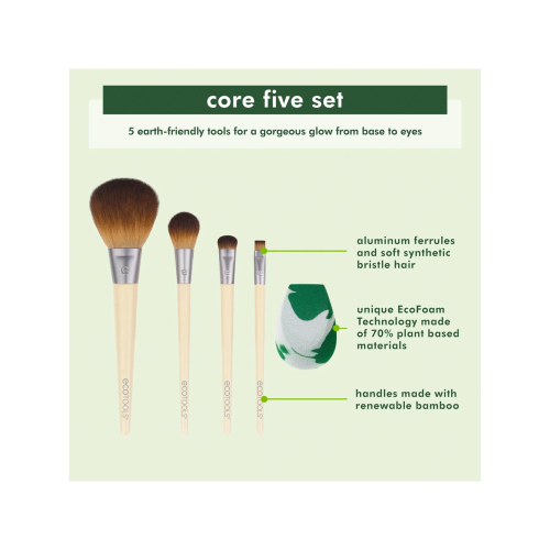 Ecotools - Set The Core Five Pennelli + Spugna