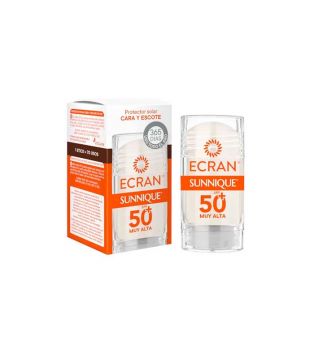 Ecran - *Sunnique* - Crema solare in stick per viso e décolleté SPF50+