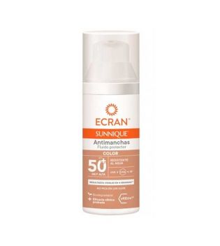 Ecran - *Sunnique* - Fluido solare viso antimacchia SPF50+ - Colore