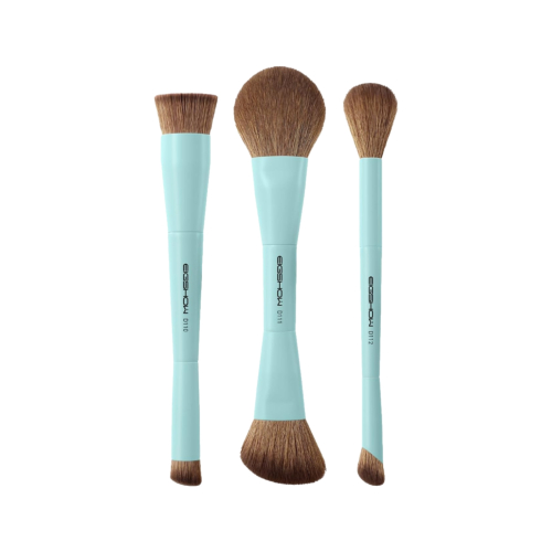 Eigshow - *Duo Series* - Set di 3 pennelli per trucco a doppia punta - Blue