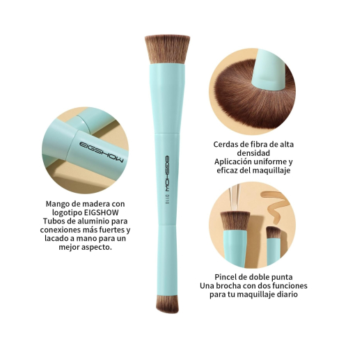 Eigshow - *Duo Series* - Set di 3 pennelli per trucco a doppia punta - Blue