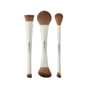 Eigshow - *Duo Series* - Set di 3 pennelli per trucco a doppia punta - White