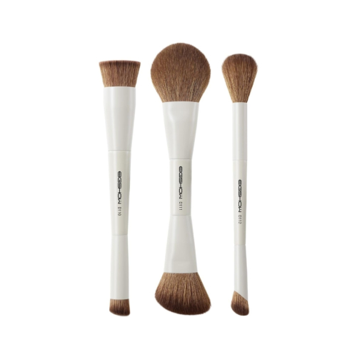Eigshow - *Duo Series* - Set di 3 pennelli per trucco a doppia punta - White