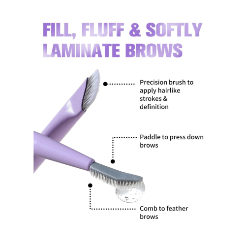 Eigshow - *Purple* - Pennello a doppia punta per eyeliner e sopracciglia - D109P