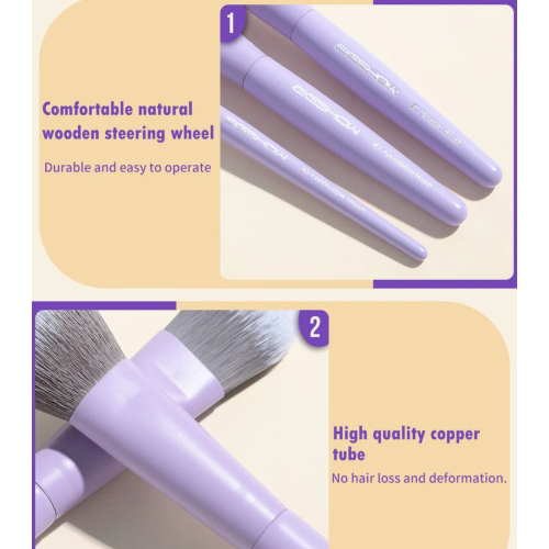 Eigshow - *Purple* - Set di 5 pennelli per il trucco DayPlus