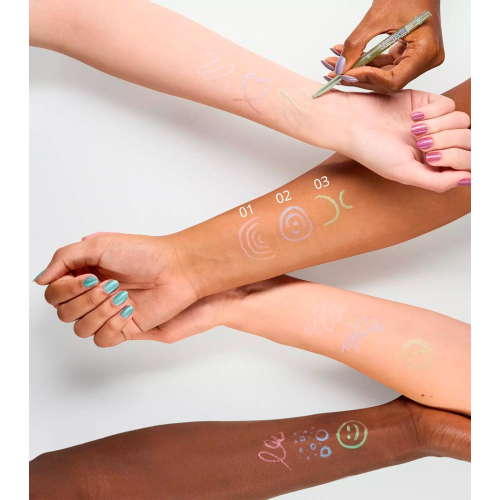 essence - Matita occhi duocromatica Meta Glow - 02: Chromefinity